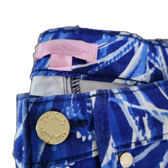 Boho Cottagecore Hippy Abstract South Ocean Twilight Blue Early Riser Pant 00 - Picture 11 of 15